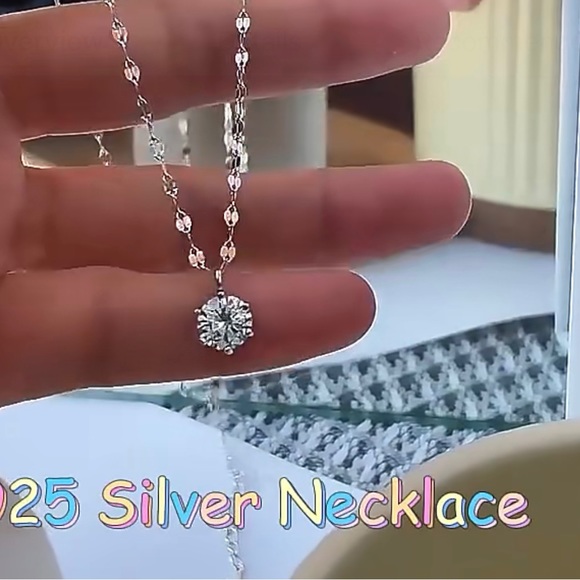 New 925 Silver Iced Out bling sparkling Necklace - Picture 5 of 9